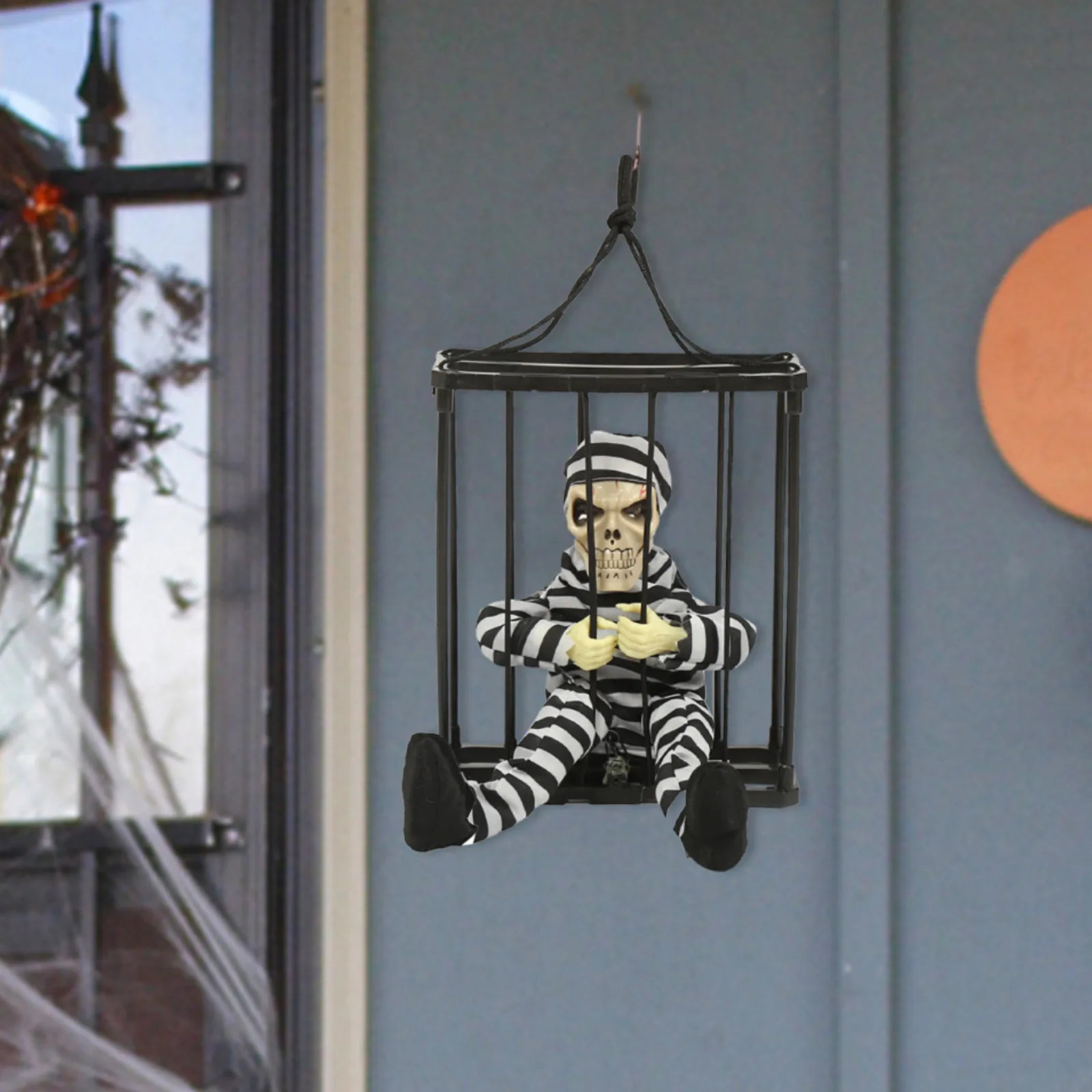 Halloween Skeleton Prisoner Horror Decoration, With Light And Sound Functions Props Home Decoration Interesting Ornaments
Halloween Skeleton Prisoner Horror Decoration, With Light And Sound Functions Props Home Decoration Interesting Ornaments