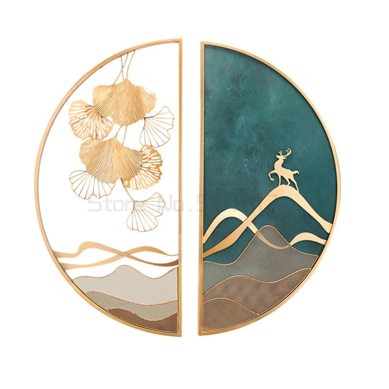 Restaurant Wall Decoration pendant ginkgo leaf deer background wall hanging light luxury wind porch wall hanging 
Restaurant Wall Decoration pendant ginkgo leaf deer background wall hanging light luxury wind porch wall hanging