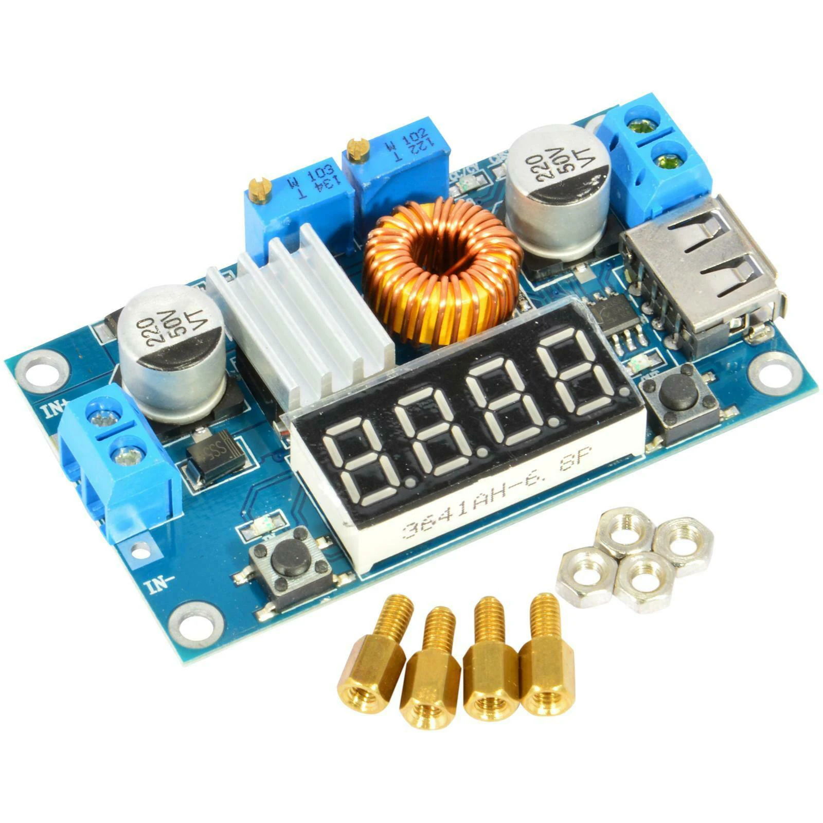 XL4015 5A DC Buck Step Down Power Converter Voltage Current & LED Voltmeter USB
XL4015 5A DC Buck Step Down Power Converter Voltage Current & LED Voltmeter USB