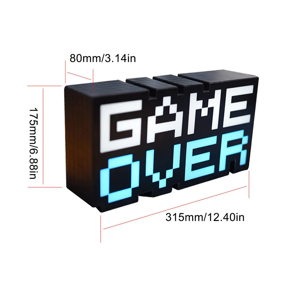 GAME OVER Sign Voice Control Game Icon Light Acrylic Atmosphere Neon Bar Lamp Club KTV Decorative Ornament
GAME OVER Sign Voice Control Game Icon Light Acrylic Atmosphere Neon Bar Lamp Club KTV Decorative Ornament