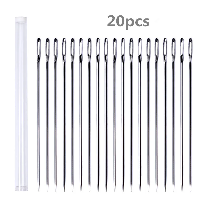 Nonvor 20Pcs 175mm Big Size Large Long Steel Needle Big Holes Sewing Needle Hand Household Tools With Needle Bottle Needlework
Nonvor 20Pcs 175mm Big Size Large Long Steel Needle Big Holes Sewing Needle Hand Household Tools With Needle Bottle Needlework