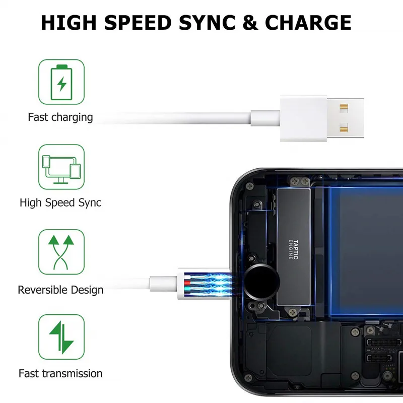 USB-кабель для быстрой зарядки и передачи данных 10 шт. iPhone 12 Mini 2A 5 6 7 Pro Max 11 XR 8 |