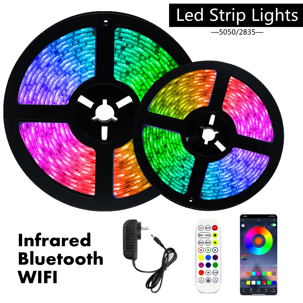 LED Strip Lights RGB 5050 SMD 2835 luces led Waterproof Lamp Flexible Tape Diode Neon 5M 10M DC12V For Festival Party Room Decor
LED Strip Lights RGB 5050 SMD 2835 luces led Waterproof Lamp Flexible Tape Diode Neon 5M 10M DC12V For Festival Party Room Decor