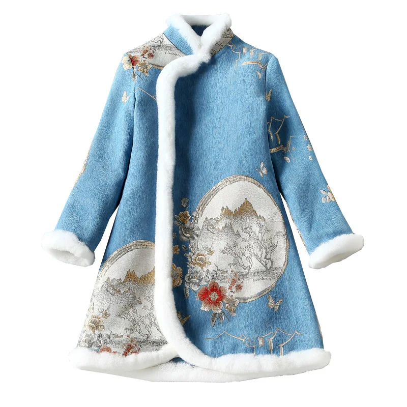 Tang Suit Winter Clothes Women's Rex Rabbit Frayed New Year Cheongsam Cotton-Padded Jacket Fleece Lined Padded Warm
Tang Suit Winter Clothes Women's Rex Rabbit Frayed New Year Cheongsam Cotton-Padded Jacket Fleece Lined Padded Warm