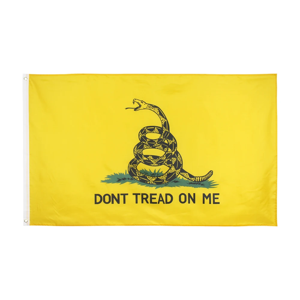 90x150cm 120x180cm Tea Party Rattlesnake Dont Tread On Me Gadsden Flags For Decoration
90x150cm 120x180cm Tea Party Rattlesnake Dont Tread On Me Gadsden Flags For Decoration