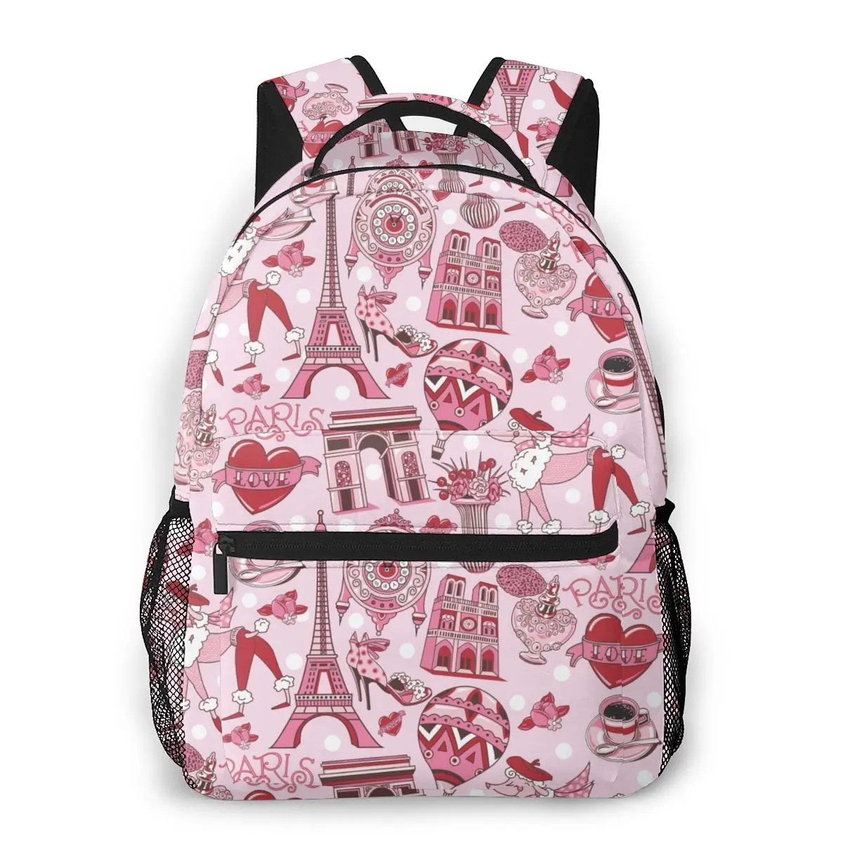 Paris Pattern Casual Daypack Travel School Bag with Pockets for Women College
Paris Pattern Casual Daypack Travel School Bag with Pockets for Women College