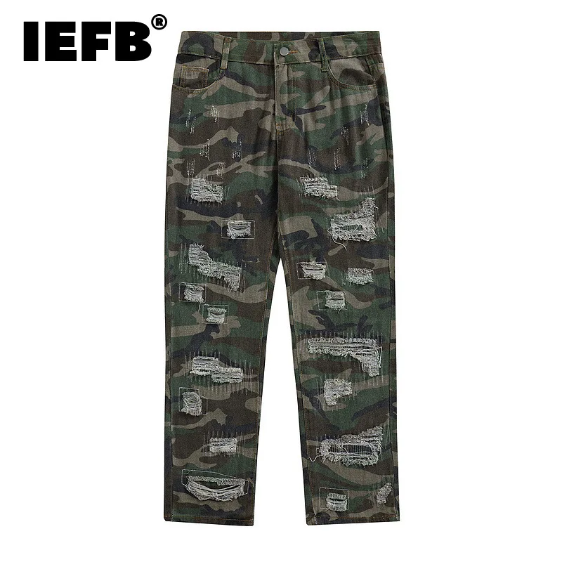 IEFB Camouflage Green Cotton Casual Pants For Men Side Pocket Leg Zipper Long Pants Moustache Effect Hole Design Jeans 9A0788
IEFB Camouflage Green Cotton Casual Pants For Men Side Pocket Leg Zipper Long Pants Moustache Effect Hole Design Jeans 9A0788