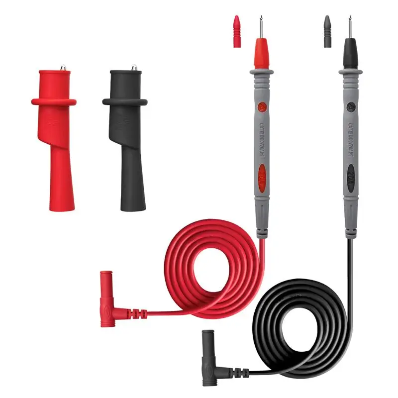 PT1034 Silicone Multimeter Test Lead + Crocodile Test Clip 1000V Flame Retardant Needle Probe
PT1034 Silicone Multimeter Test Lead + Crocodile Test Clip 1000V Flame Retardant Needle Probe