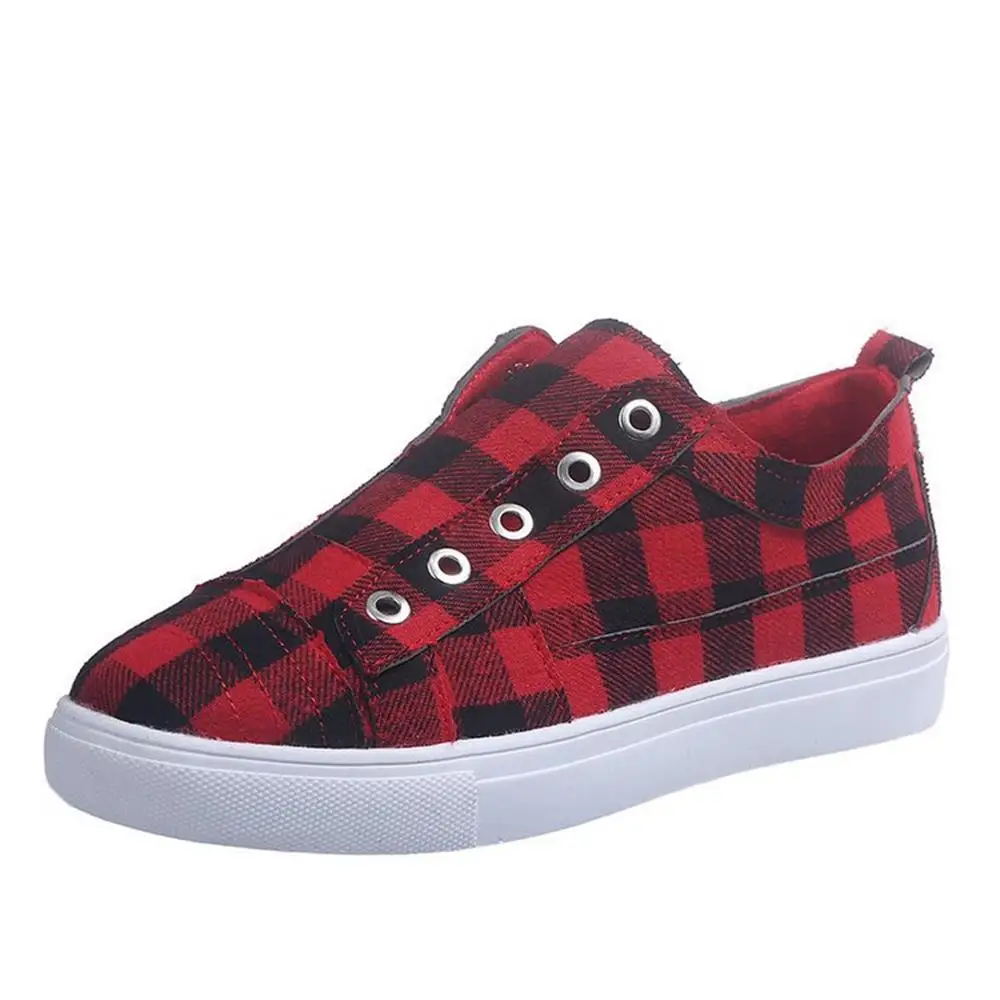 Women Plaid Sneakers 2021 Autumn New Fashion Slip On Round Toe Ladies Casual Shoes Comfortable 35-43 Female Larged-Size Flats
Women Plaid Sneakers 2021 Autumn New Fashion Slip On Round Toe Ladies Casual Shoes Comfortable 35-43 Female Larged-Size Flats