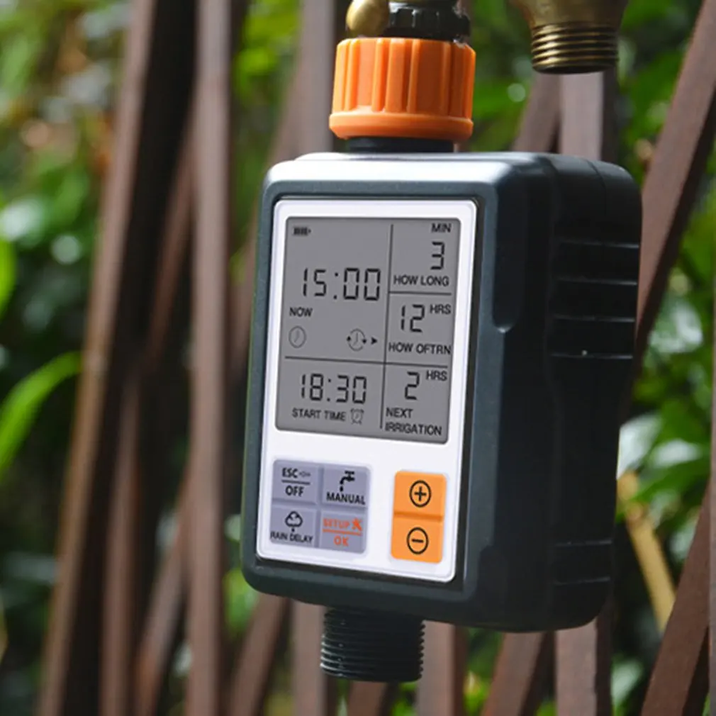 Automatic Programmable Digital Water Timer Large Screen Waterproof For Lawn Watering System Built-in Battery Irrigation Timer
Automatic Programmable Digital Water Timer Large Screen Waterproof For Lawn Watering System Built-in Battery Irrigation Timer
