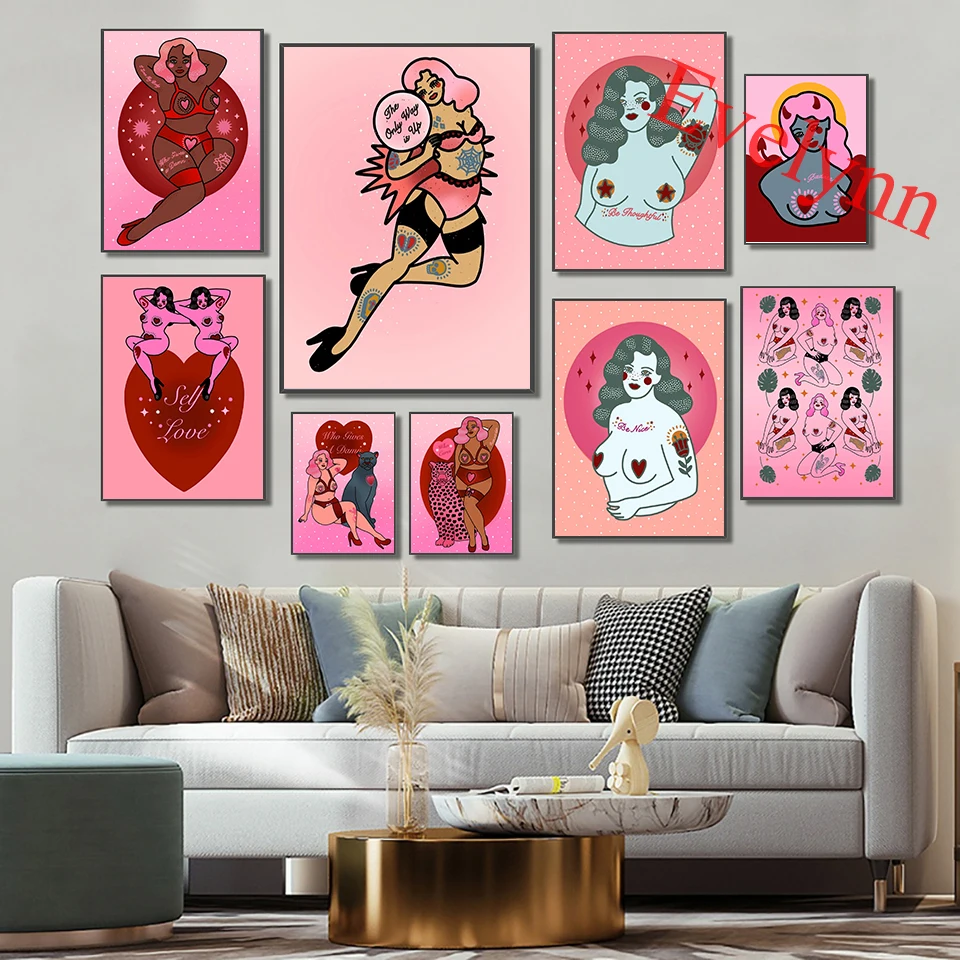 Nordic Abstract Tattooed Leopard Print Girl Painting Posters And Prints Canvas Pink Leopard Woman Wall Art Pictures Home Decor
Nordic Abstract Tattooed Leopard Print Girl Painting Posters And Prints Canvas Pink Leopard Woman Wall Art Pictures Home Decor