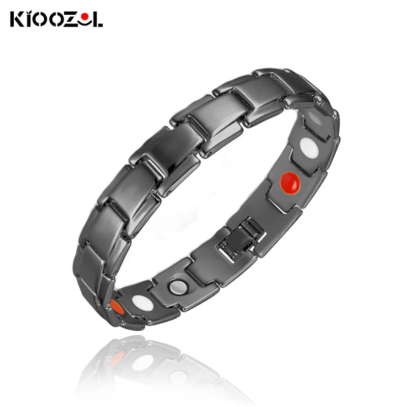 KIOOZOL Men's Stainless Steel Magnetite Wristband Bracelet Classic Black White Yellow Bracelet Suitable for Men Women 091 KO2
KIOOZOL Men's Stainless Steel Magnetite Wristband Bracelet Classic Black White Yellow Bracelet Suitable for Men Women 091 KO2