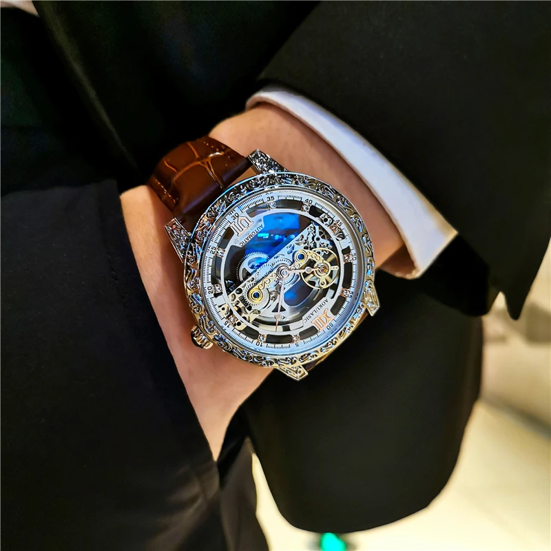 Automatic Winding Men's Mechanical Watch Montre Homme Fashion Hollow Watch Men's Waterproof Luminous Watch Relogio Masculino NEW
Automatic Winding Men's Mechanical Watch Montre Homme Fashion Hollow Watch Men's Waterproof Luminous Watch Relogio Masculino NEW
