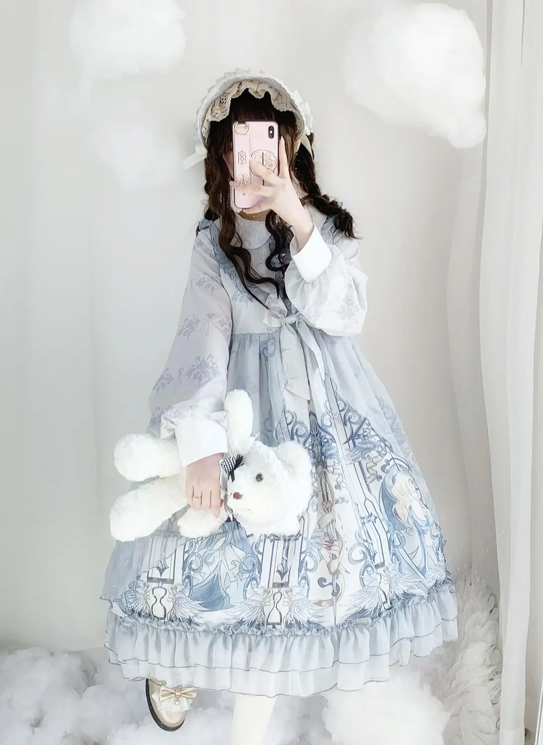 Early Spring Women Lolita OP Long Sleeve Daily Dress Young Girl Student Cute Cartoon Print Big Bowknot Princess Dress Cosplay
Early Spring Women Lolita OP Long Sleeve Daily Dress Young Girl Student Cute Cartoon Print Big Bowknot Princess Dress Cosplay