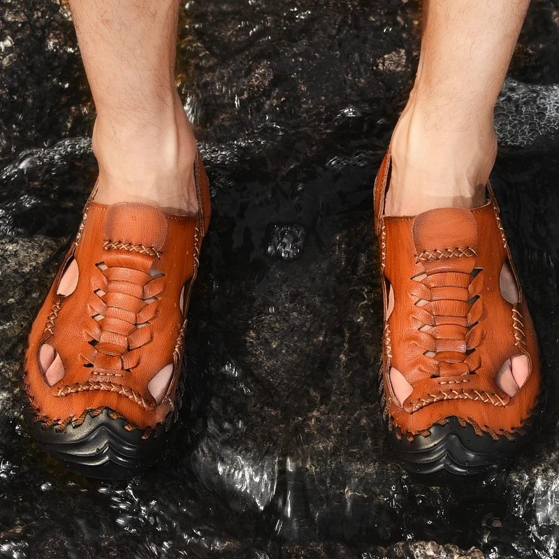 Genuine Leather sandals men shoes handamde sewing water Comfortable 2021 summer male shoes outdoor men's casual Beach sandalias
Genuine Leather sandals men shoes handamde sewing water Comfortable 2021 summer male shoes outdoor men's casual Beach sandalias