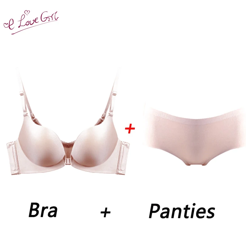 Elvogirl French Lace Front Closure Bra And Panties Set Women Sexy Lingerie Set Wire Free Bralette Solid Underwear Brassiere 
Elvogirl French Lace Front Closure Bra And Panties Set Women Sexy Lingerie Set Wire Free Bralette Solid Underwear Brassiere