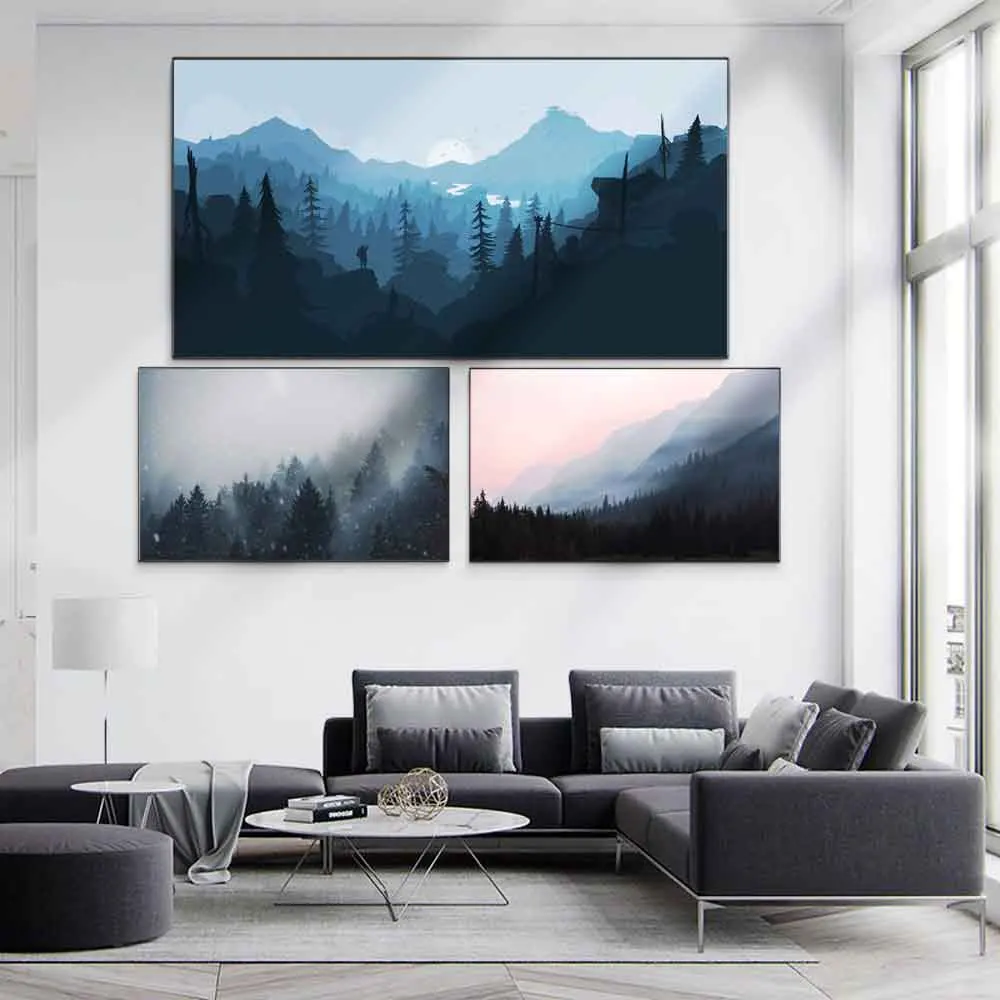 Landscape oil painting hazy forest art canvas painting living room corridor office home decoration mural
Landscape oil painting hazy forest art canvas painting living room corridor office home decoration mural