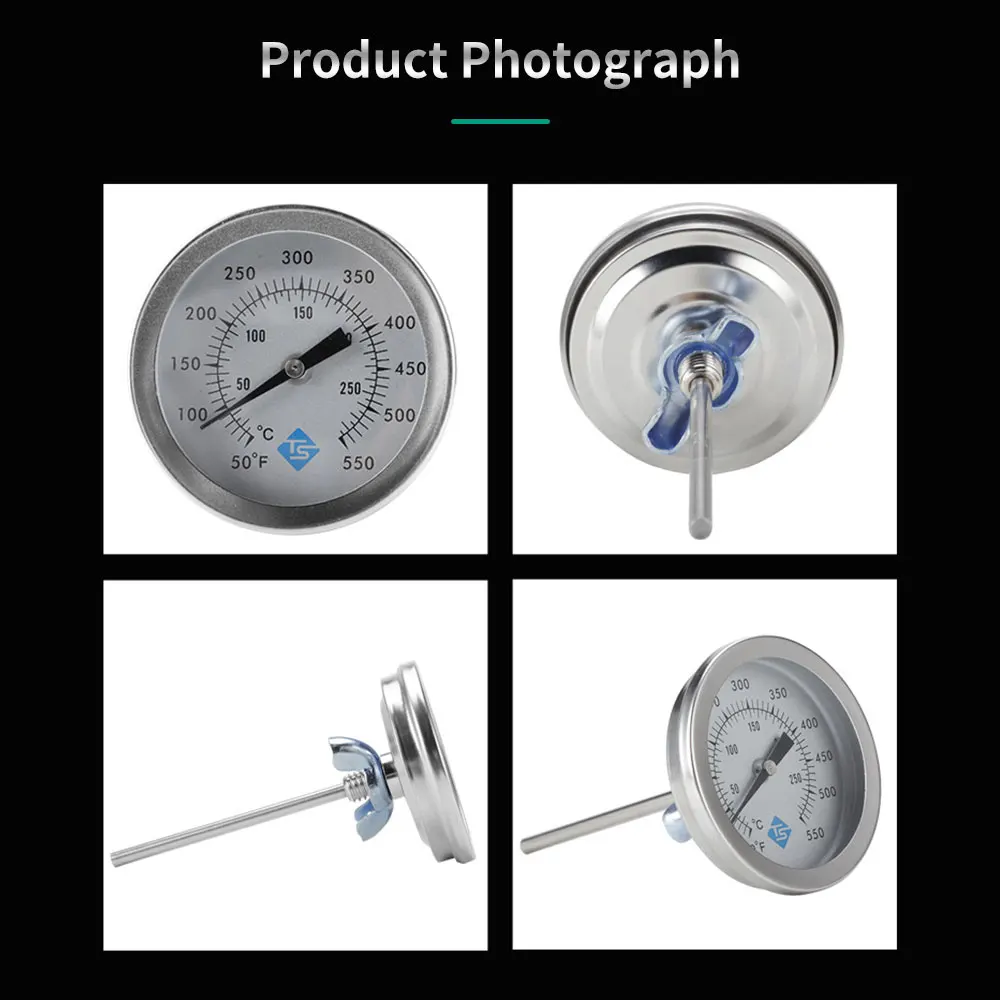 50-550 Oven Dial Thermometer Stainless Steel Temperature Gauge Oven Cooker Smoker BBQ Grill Thermometer for Home Kitchen Food
50-550 Oven Dial Thermometer Stainless Steel Temperature Gauge Oven Cooker Smoker BBQ Grill Thermometer for Home Kitchen Food