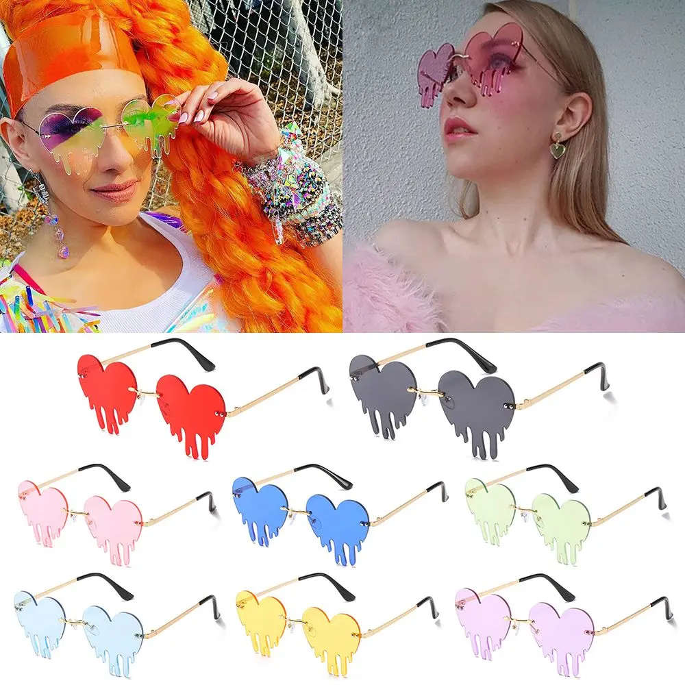 Funny Eyewear Holiday Party Costume Accessories Heart Rimless Sunglasses Sunglasses for Women UV400 Tears Shape
Funny Eyewear Holiday Party Costume Accessories Heart Rimless Sunglasses Sunglasses for Women UV400 Tears Shape