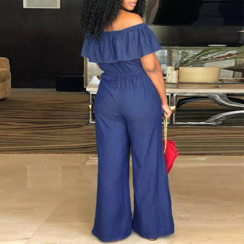 Fashion Casual Women Solid Off Shoulder Long Romper Jumpsuit Bodysuit Overall Wide Legs
Fashion Casual Women Solid Off Shoulder Long Romper Jumpsuit Bodysuit Overall Wide Legs