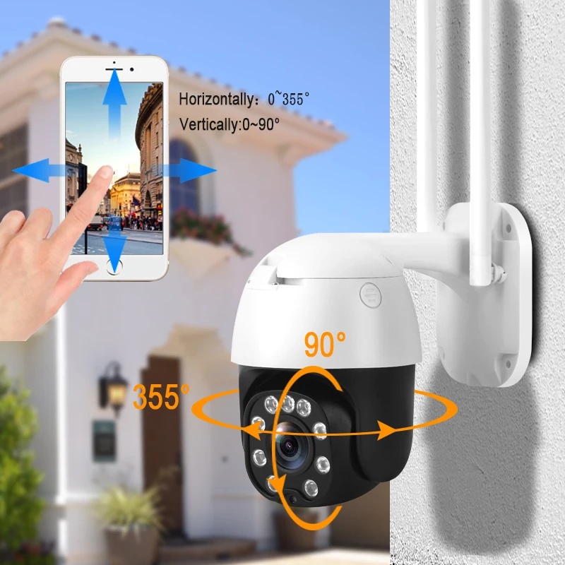 IP-камера HJT 4G 360 МП PTZ 5-кратный зум обнаружение присутствия двустороннее аудио