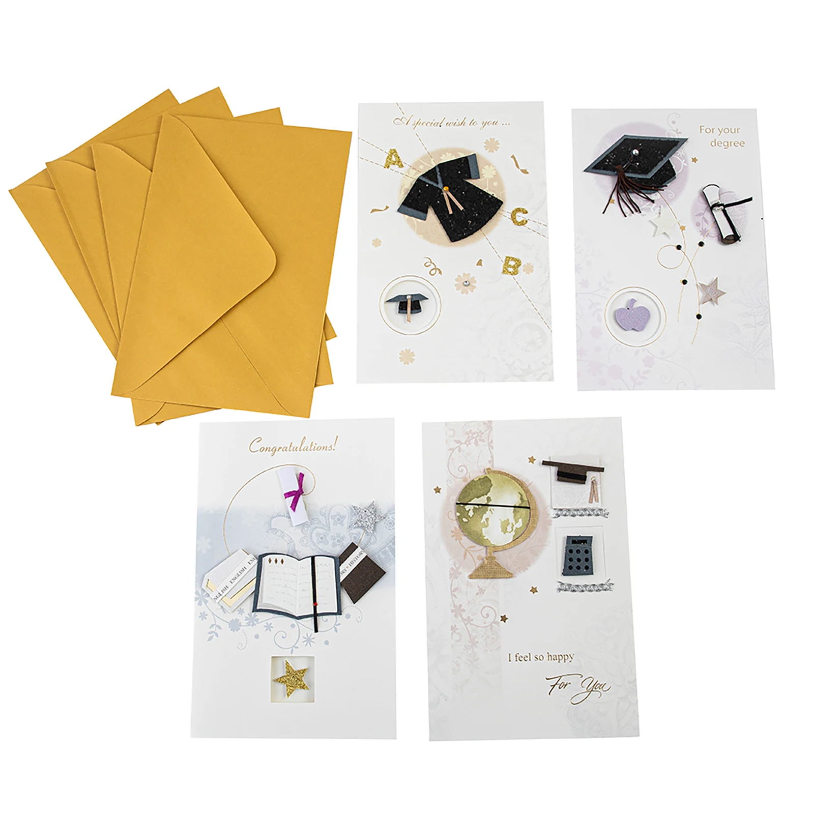 4pcs Graduation Greeting Cards with Envelopes Greeting Cards Blessing Note Cards Congratulation Cards
4pcs Graduation Greeting Cards with Envelopes Greeting Cards Blessing Note Cards Congratulation Cards