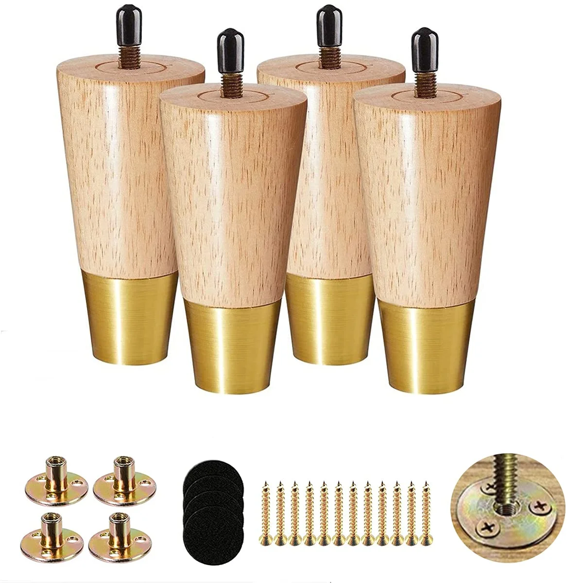4Pcs Height10cm Solid Wood Furniture Legs, Inclined Cone Sofa Bed Cabinet Table and Chair Replacement Feet Flating Foot
4Pcs Height10cm Solid Wood Furniture Legs, Inclined Cone Sofa Bed Cabinet Table and Chair Replacement Feet Flating Foot