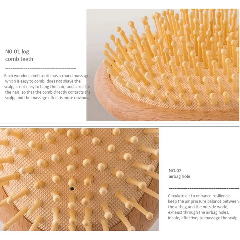 Wooden Paddle Hair Brush, Bamboo Bristles Detangling Hairbrush For Women Men and Kids 3 In 
Wooden Paddle Hair Brush, Bamboo Bristles Detangling Hairbrush For Women Men and Kids 3 In