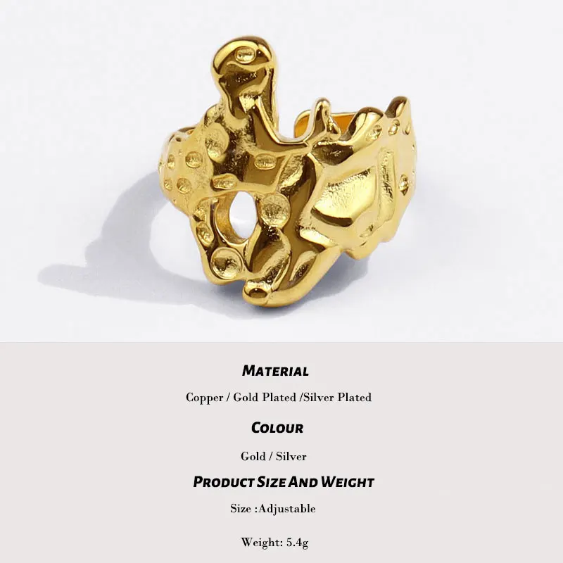 Metal Lava Irregular Ring For Women Men Exaggerated Creative Female Fashion Handmade Jewelry Trend Couple Index Finger Rings
Metal Lava Irregular Ring For Women Men Exaggerated Creative Female Fashion Handmade Jewelry Trend Couple Index Finger Rings