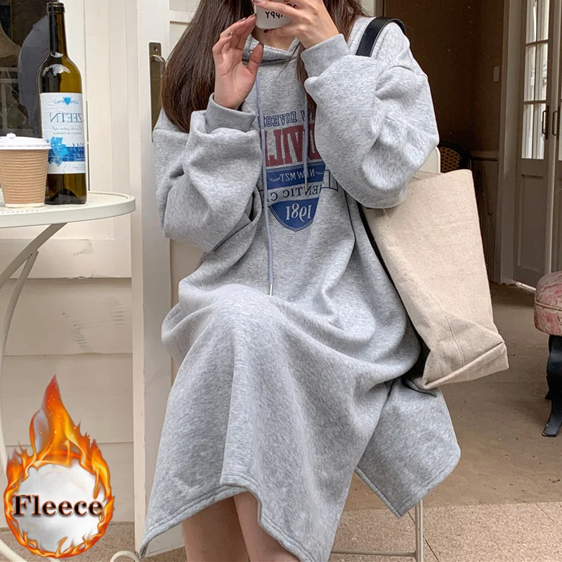 Woman Sweatshirt Dress Winter fleece Sweatshirts Warm Long Sleeve Side split Hoodies dresses oversized letters print Hoody Dress
Woman Sweatshirt Dress Winter fleece Sweatshirts Warm Long Sleeve Side split Hoodies dresses oversized letters print Hoody Dress