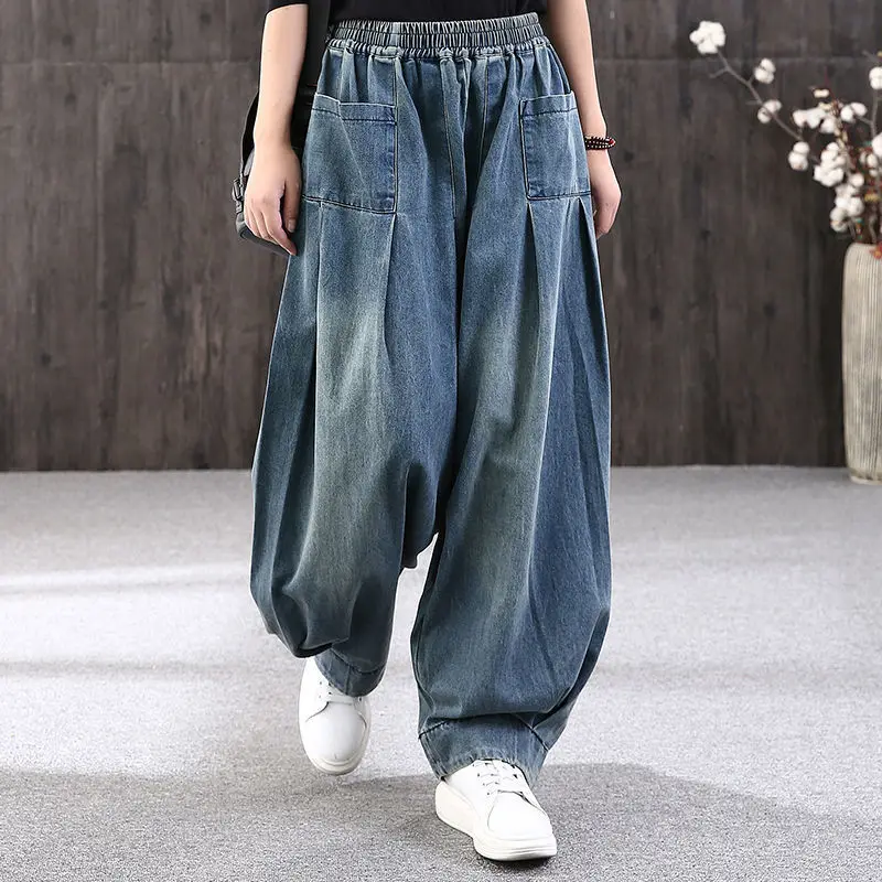 2021 Sping Autumn New Loose Jeans Women Denim Casual Cross Pants Female Vintage Retro Harem Pants Trousers Bloomers
2021 Sping Autumn New Loose Jeans Women Denim Casual Cross Pants Female Vintage Retro Harem Pants Trousers Bloomers