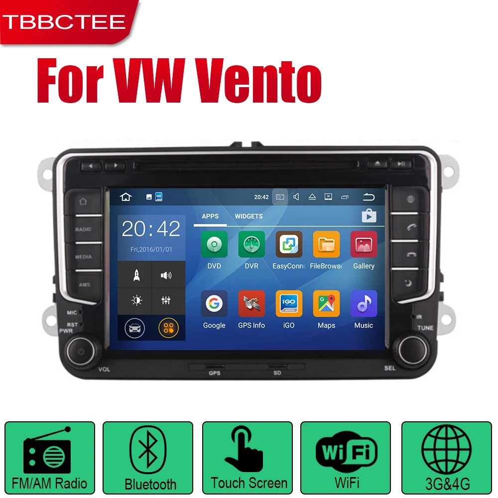 TBBCTEE Авто Радио 2 Din Автомобильный dvd-плеер на основе Android для Volkswagen VW Vento 2005 ~ 2018 gps