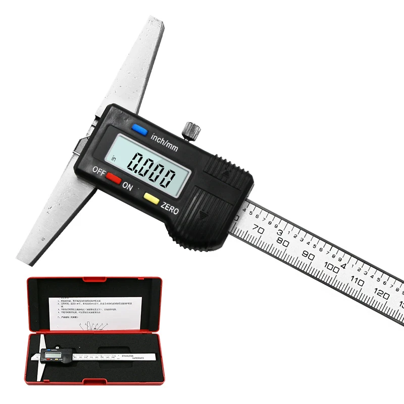 0-150Mm 6 Inch Metric Imperial Digital Depth Vernier Caliper Micrometer Stainless Steel Electric Digital Depth Gauge
0-150Mm 6 Inch Metric Imperial Digital Depth Vernier Caliper Micrometer Stainless Steel Electric Digital Depth Gauge