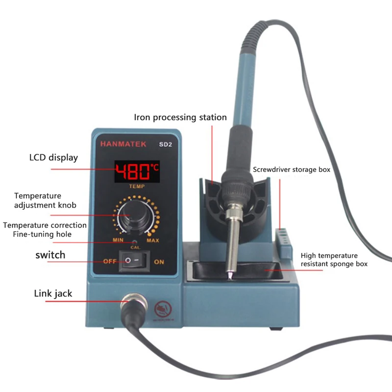 Digital Display Soldering Station Household Constant Temperature Adjustable Anti-static Welding Set 60W
Digital Display Soldering Station Household Constant Temperature Adjustable Anti-static Welding Set 60W