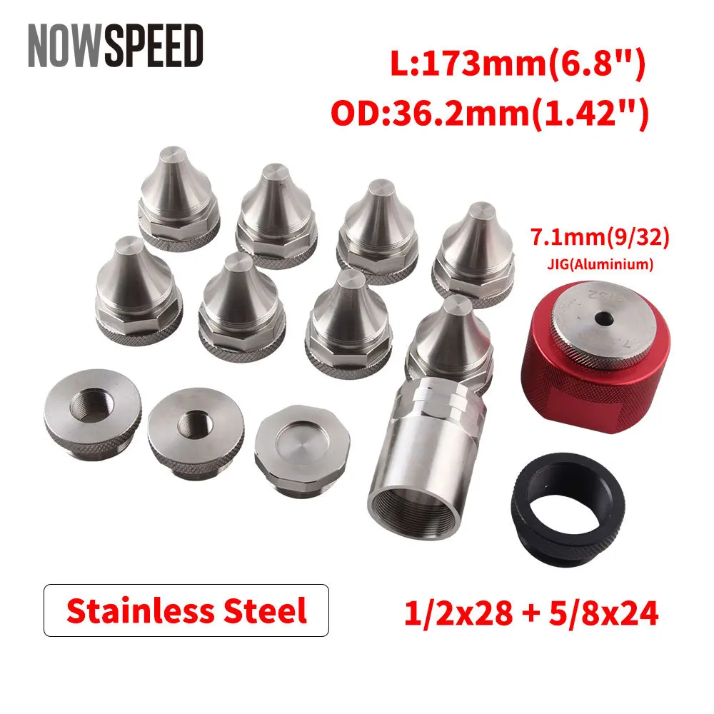 6.8 inch L 1.4 inch OD stainless steel Modular 1-3/16x24 baffles cups 5/8x24 and 1/2x28 end cap
6.8 inch L 1.4 inch OD stainless steel Modular 1-3/16x24 baffles cups 5/8x24 and 1/2x28 end cap