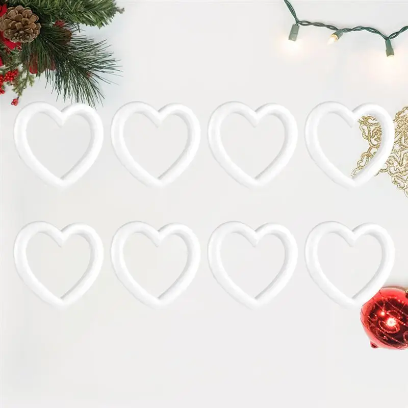 8pcs Christmas Ring DIY Craft Heart Shaped Garland Decor Festival Hanging Ring(White)
8pcs Christmas Ring DIY Craft Heart Shaped Garland Decor Festival Hanging Ring(White)