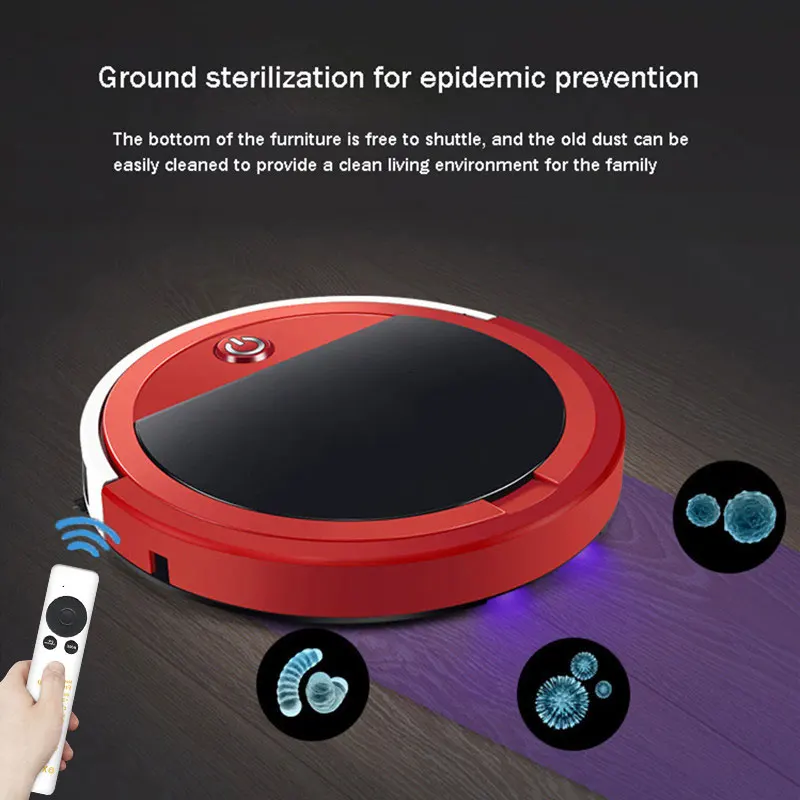 Smart Remote Control Robot Vacuum Cleaner Household 4 In One UV Sterilization Wireless Wet and Dry Vacuum Cleaner
Smart Remote Control Robot Vacuum Cleaner Household 4 In One UV Sterilization Wireless Wet and Dry Vacuum Cleaner