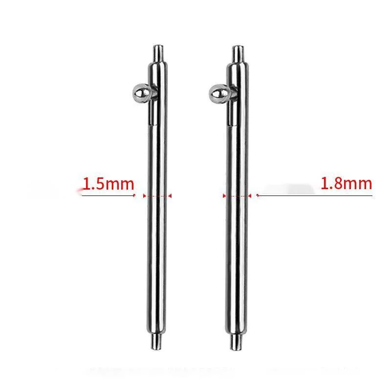Spring Bar 3 Pieces Of Silver Metal Strap Tool-free 18-24 Mm Connecting Pin 1.5mm 1.8mm Thickness Stainless Steel | Наручные часы