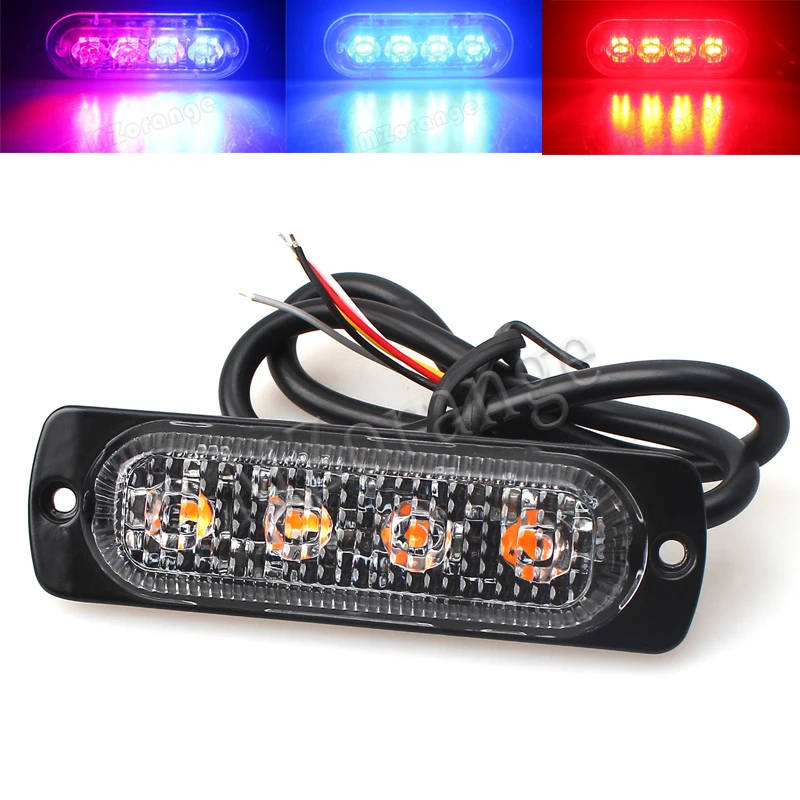 1Piece12V-24V 4 Led Police Flashing Warning Light Emergency Vehicle Red Blue Amber Strobe Lights Car Beacon Traffic light
1Piece12V-24V 4 Led Police Flashing Warning Light Emergency Vehicle Red Blue Amber Strobe Lights Car Beacon Traffic light