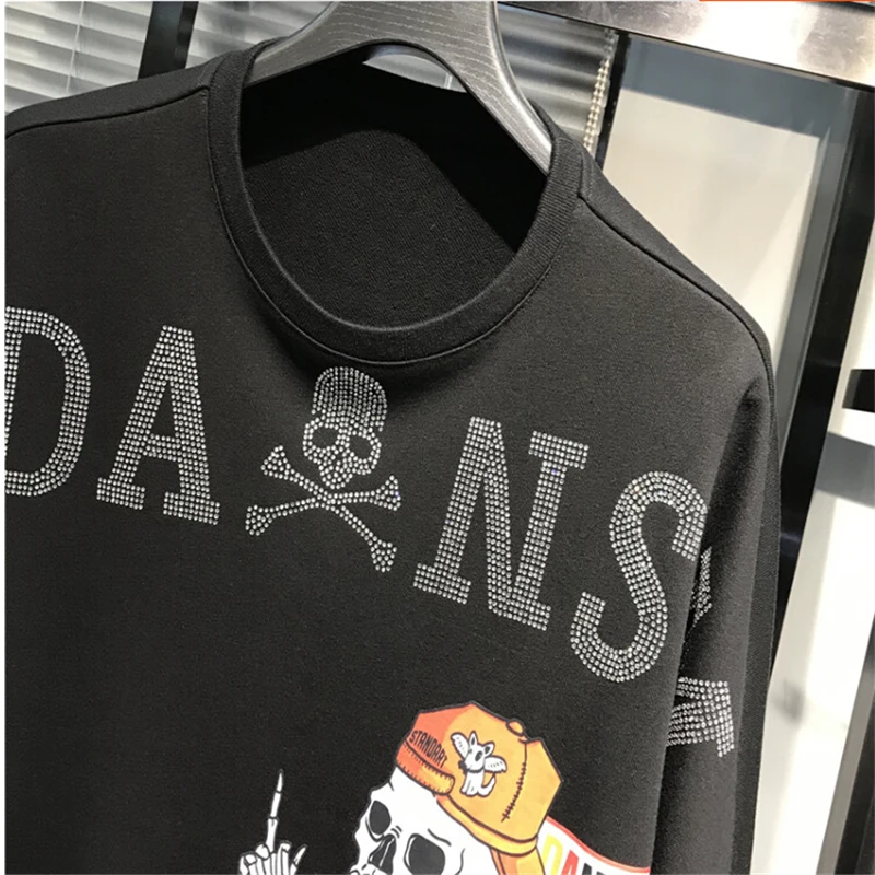 2021 Autumn Men's Fashion Skull Letter Hot Drilling Slim Pullover Street Wear New Casual Hoodie
2021 Autumn Men's Fashion Skull Letter Hot Drilling Slim Pullover Street Wear New Casual Hoodie