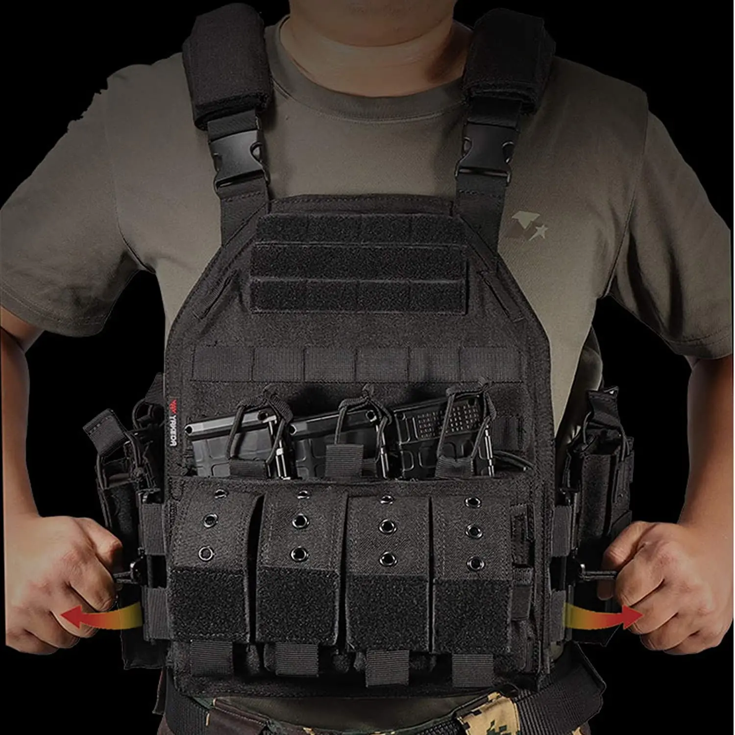 Safety Actical Vest Tactical Military Vest Quick Release Airsoft Vest Adjustable for Adults Wear-resistant Combat Vest
Safety Actical Vest Tactical Military Vest Quick Release Airsoft Vest Adjustable for Adults Wear-resistant Combat Vest