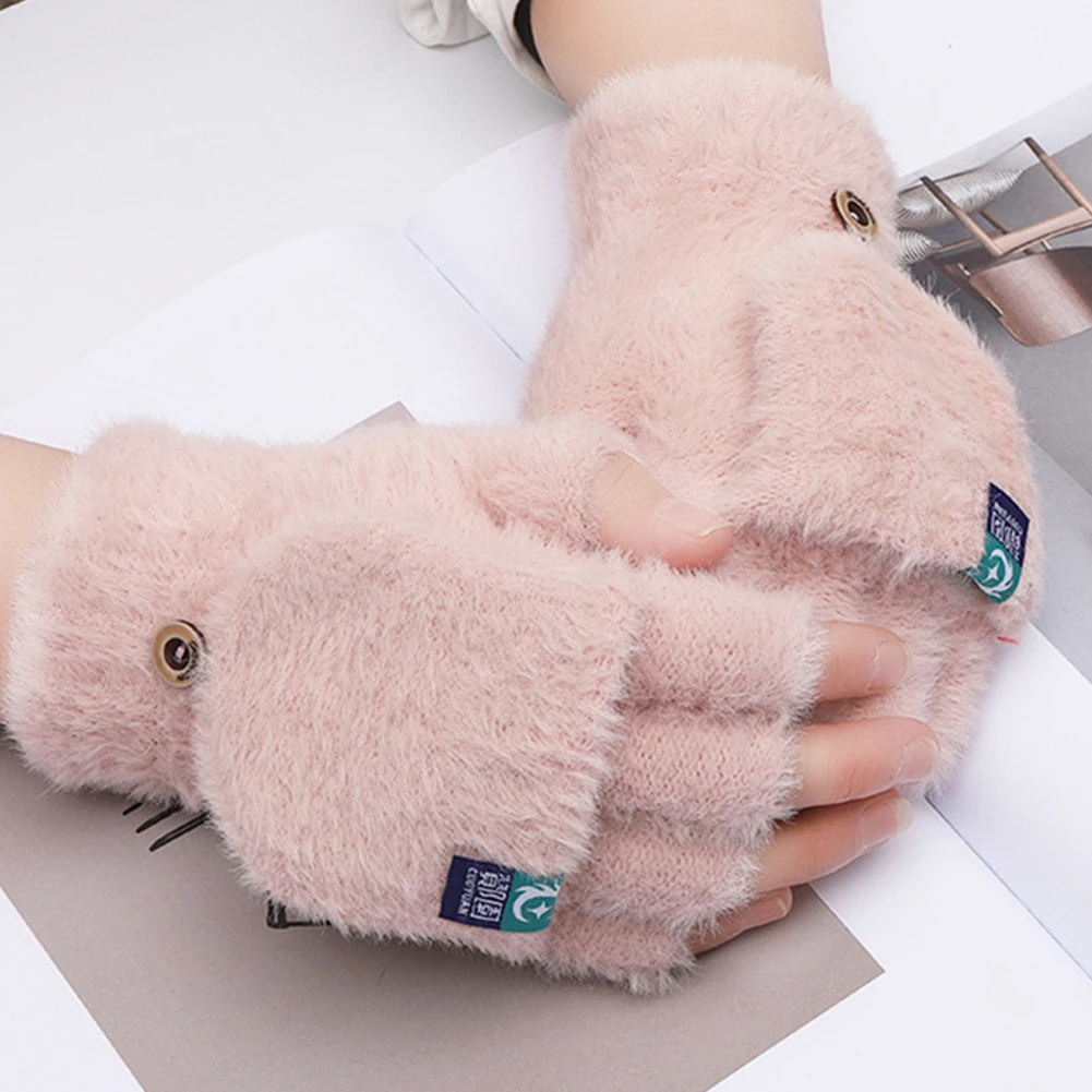 Winter Women's Gloves Warm Fluffy Fingerless Flip Gloves Touchscreen Convertible Mitt Elastic Wrist Thick Thermal Outdoor Gloves
Winter Women's Gloves Warm Fluffy Fingerless Flip Gloves Touchscreen Convertible Mitt Elastic Wrist Thick Thermal Outdoor Gloves
