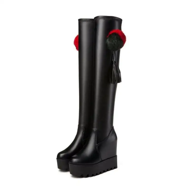 Swyivy Wedges Shoes Womens High Boots Platform Chunky Tall Boots Autumn New 2020 Female Fashion Fur Ball Auutmn Long Boot Shoes
Swyivy Wedges Shoes Womens High Boots Platform Chunky Tall Boots Autumn New 2020 Female Fashion Fur Ball Auutmn Long Boot Shoes