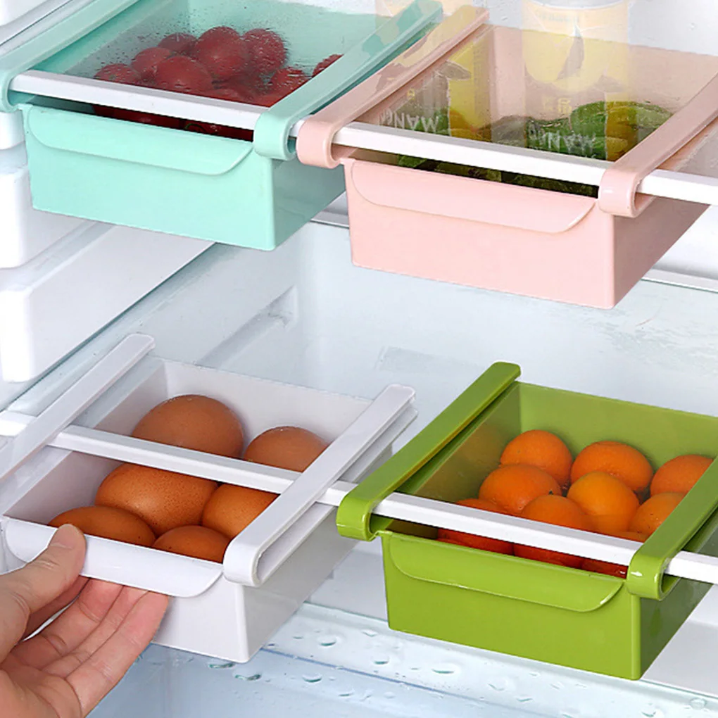 Kitchen Fridge Freezer Slide Drawer type Space-saving Storage Organizer Rack Shelf Holder Storage Boxes Plastic Box
Kitchen Fridge Freezer Slide Drawer type Space-saving Storage Organizer Rack Shelf Holder Storage Boxes Plastic Box