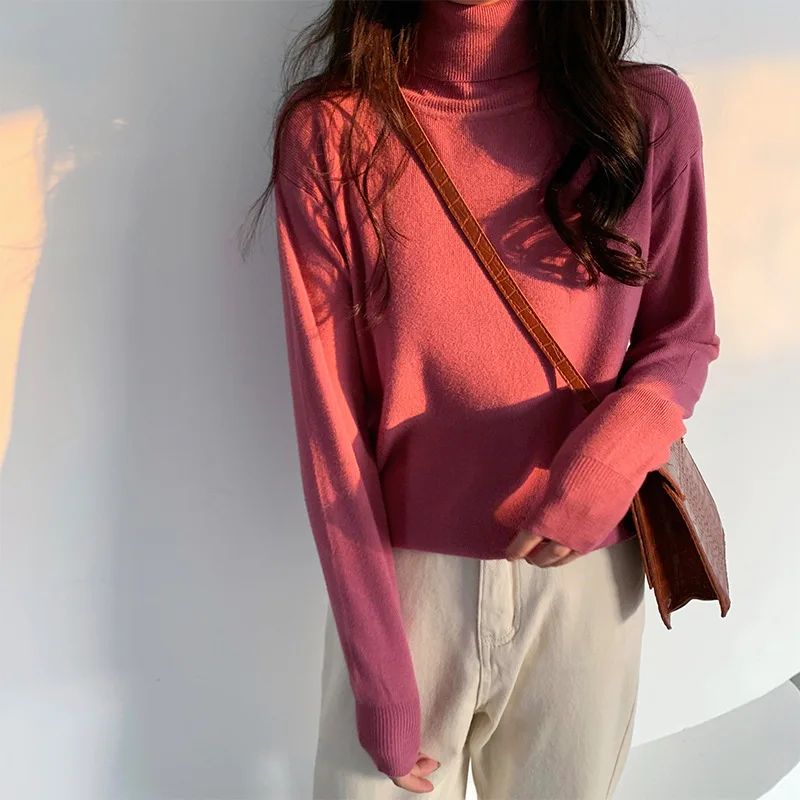 Fannic 2021 Spring Autumn Turtleneck Sweater Casual Knitted Solid Color Slim Long Sleeve Sweater
Fannic 2021 Spring Autumn Turtleneck Sweater Casual Knitted Solid Color Slim Long Sleeve Sweater