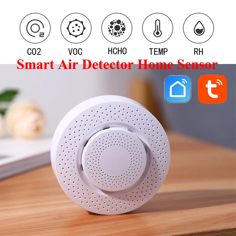 Умный датчик углекислого газа Tuya, датчик CO2, HCHO, VOC, формальдегид, Smart Life, Wi-Fi, автоматический детектор сигнализации для умного дома
Умный датчик углекислого газа Tuya, датчик CO2, HCHO, VOC, формальдегид, Smart Life, Wi-Fi, автоматический детектор сигнализации для умного дома