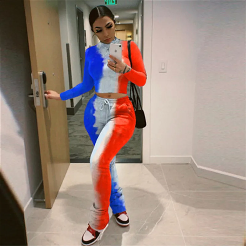 2021 tie-dye two-piece women's spring and autumn clothes casual sportswear two-piece women's long-sleeved top and pants suit
2021 tie-dye two-piece women's spring and autumn clothes casual sportswear two-piece women's long-sleeved top and pants suit