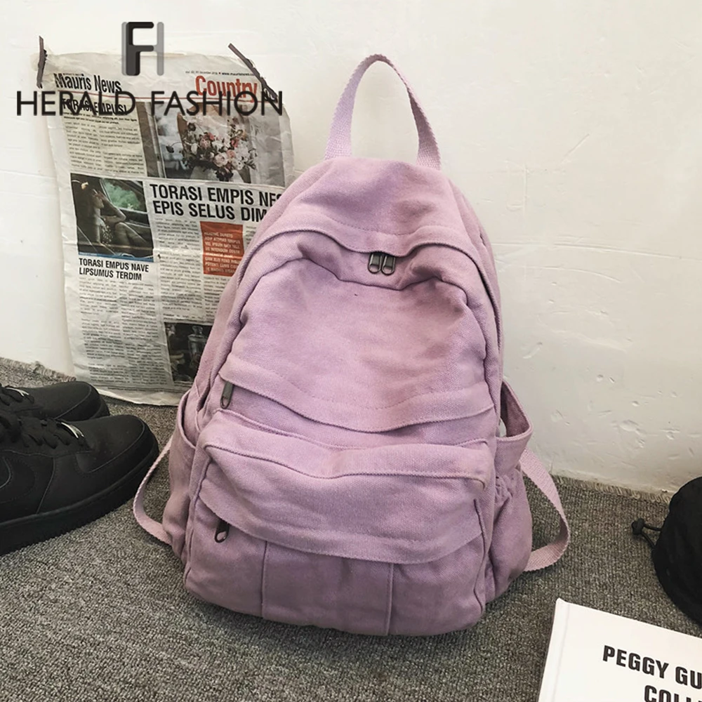 Korean Version Backpack Women Canvas Travel Bag Women Fashion High Capacity Solid Color Backpack Student Zipper School Bag
Korean Version Backpack Women Canvas Travel Bag Women Fashion High Capacity Solid Color Backpack Student Zipper School Bag