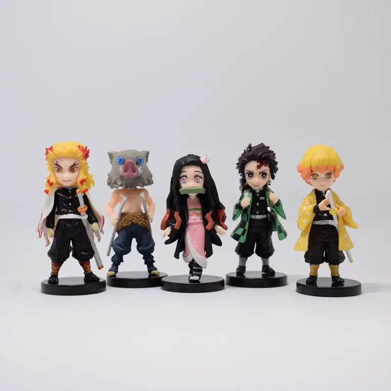 Amine Demon Slayer 5pcs/set Mini Action Figures 1/12 scale painted figure Tanjirou Nezuko Hashibira Inosuke Tomioka Giyuu PVC 
Amine Demon Slayer 5pcs/set Mini Action Figures 1/12 scale painted figure Tanjirou Nezuko Hashibira Inosuke Tomioka Giyuu PVC