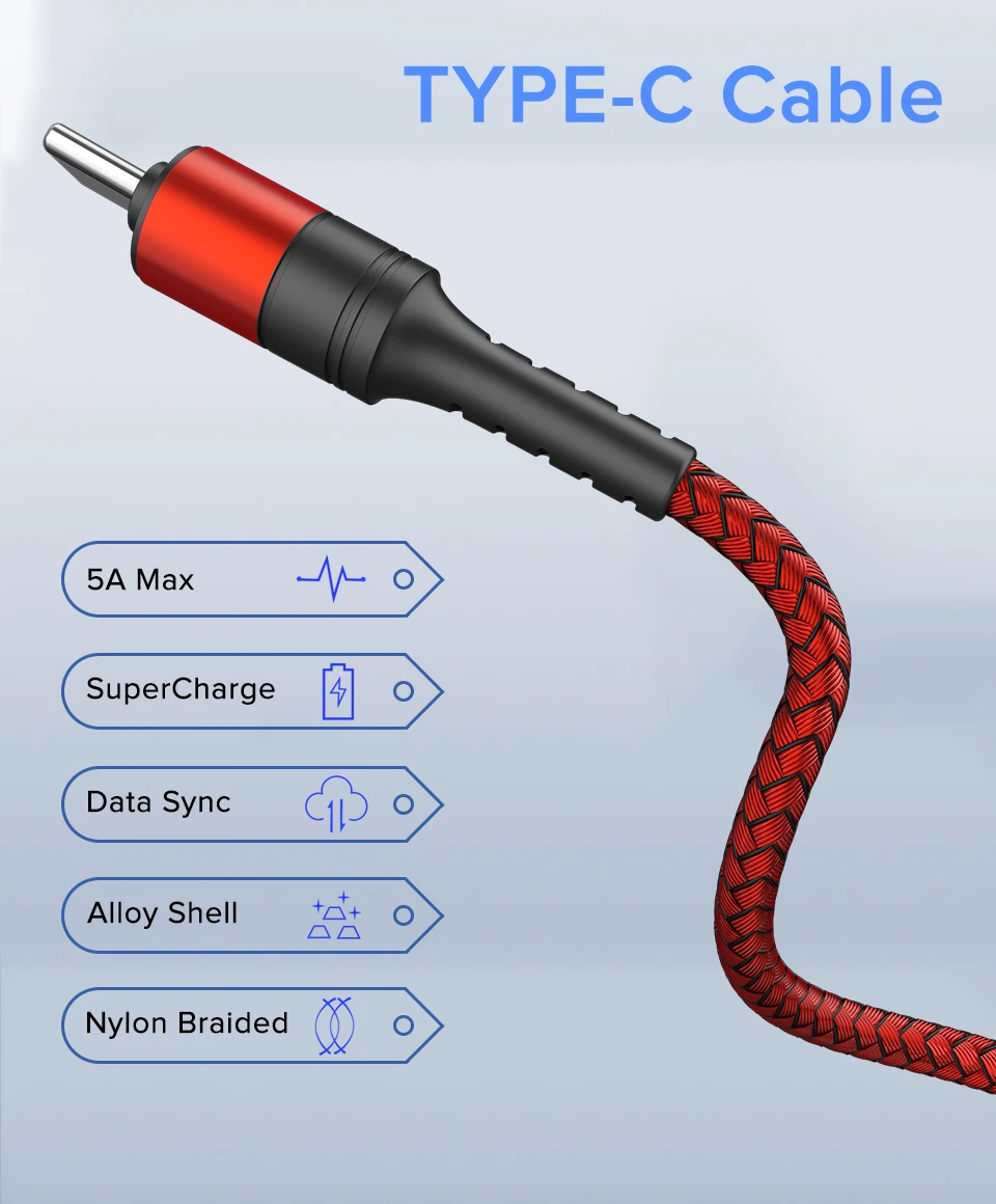 5A Type C USB Cable QC3.0 Super Fast Charging Wire Phone Cord USBC Type-C Cabo for Huawei Mate 40 30 P40 P30 Pro Honor 10 Nova
5A Type C USB Cable QC3.0 Super Fast Charging Wire Phone Cord USBC Type-C Cabo for Huawei Mate 40 30 P40 P30 Pro Honor 10 Nova